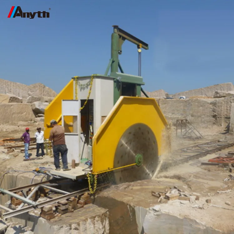 Anyth Double Blade Quarry Stone Cutting Machine Big Block Mining Machine Kalkstein Kurbstone Granit Mining Machine