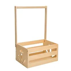 2025 Large Wooden Baby Product Storage Basket With Solid Wood Handle Baby Clothing Storage Box Clothing And Toy Storage Rack