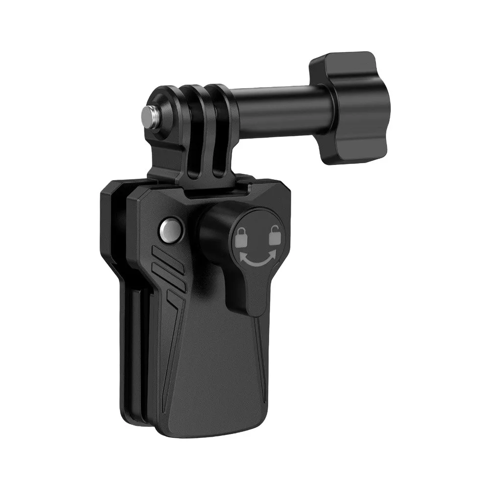 Motorcycle Windshield Clip Mount for Insta360 and For DJI Action Cameras Zinc Alloy 180 Degree Rotation Design