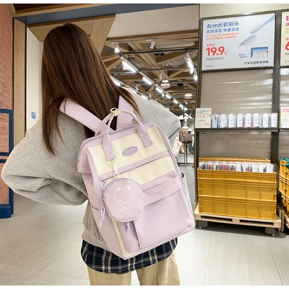 Fashionable Large Capacity School Backpack Hand-held Waterproof Baby Diaper Bag Multi-functional Travel Bag Women Men