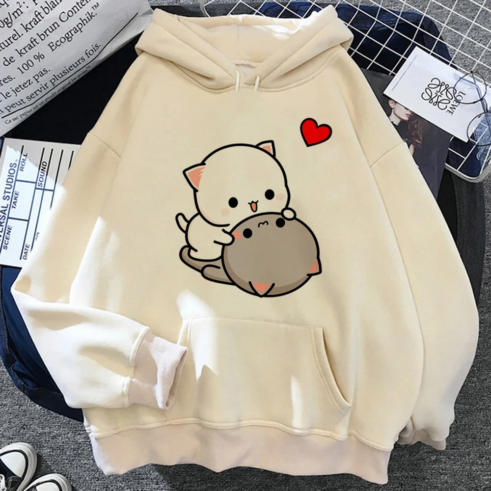 

Bubu And Dudu hoodies women y2k aesthetic gothic graphic harajuku Pullover Hood female Fleece tracksuit