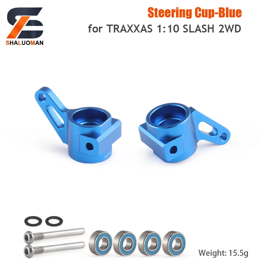Taza de dirección delantera y trasera, Kit de eje y bloque C trasero, Metal resistente para 1/10 Traxxas 2WD Slash, piezas de mejora