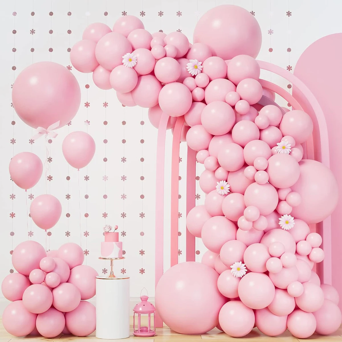 148Pcs Pastel Pink Balloons Baby Pink Balloon Garland Arch Kit  Baby Shower Birthday Wedding Valentine's Day Party Decorations