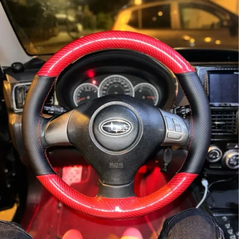 

Автозапчасти для Mazda Subaru, прошитый вручную кожа наппа, универсальный чехол на руль автомобиля