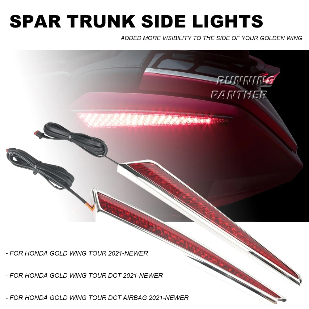 

NEW Top Spar Box Trunk Side Light Decorative LED Light Lamp For Honda Goldwing Gold Wing GL1800 Tour DCT Airbag 2021-2023