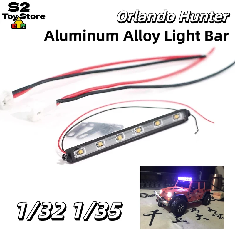 Orlando Hunter Universal 6-LED Roof Top Light Bar For 1:32 1:35 RC Rock Crawler Off Road Remote Control Truck Accessory