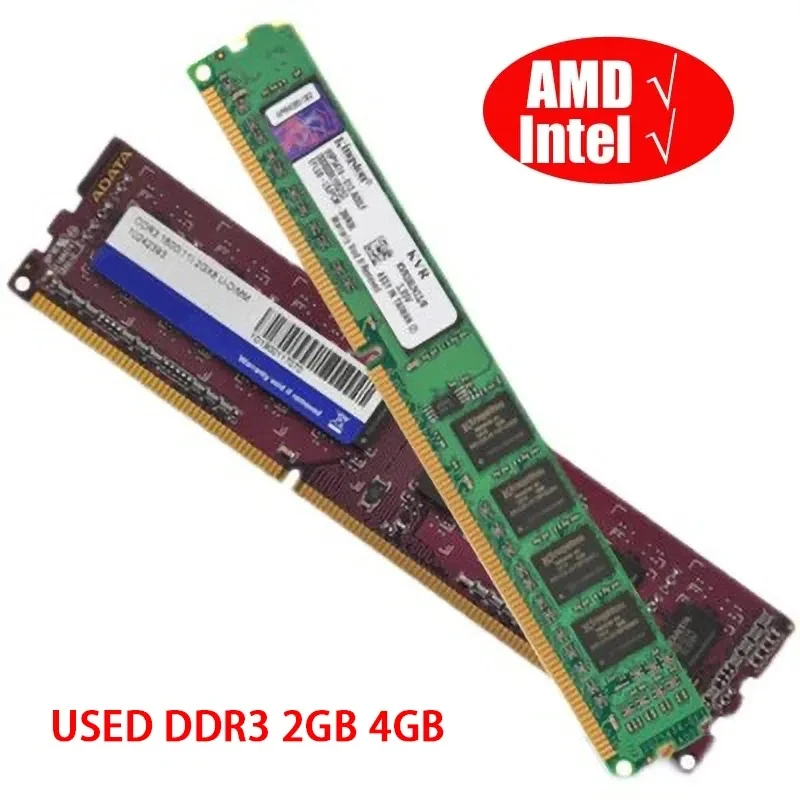 Gebrauchte Demontage ddr3 1600mhz 4g PC3-10600/PC3-12800 Speicher für Desktop-RAM, gute Qualität! Zufällige marke