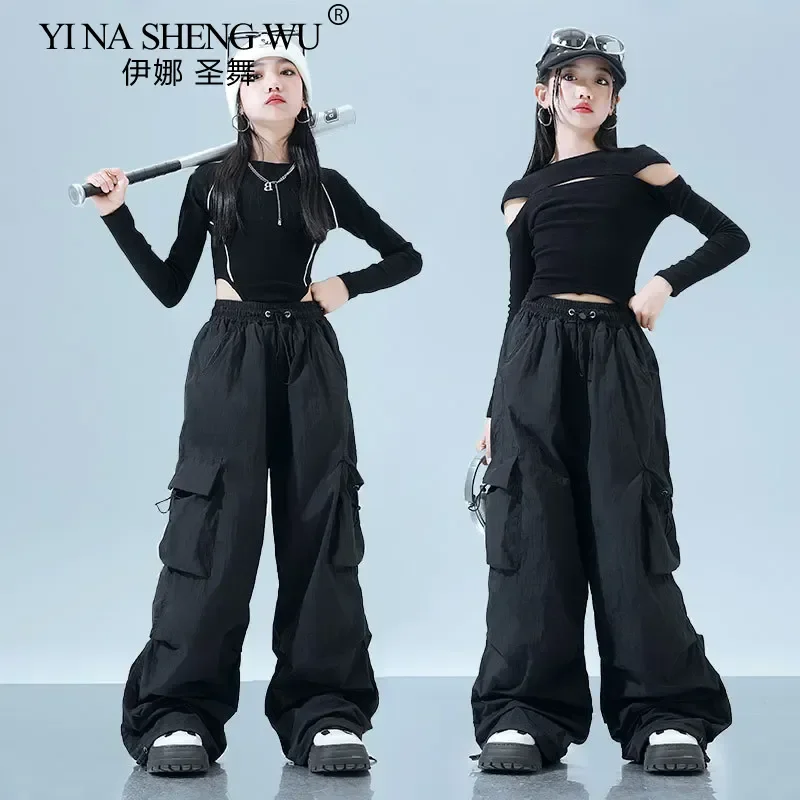 أزياء رقص الجاز للفتيات، ملابس أداء جماعية للفتيات، ملابس هيب هوب للأطفال، أطقم مسرح المدرج، ملابس رقص للأطفال