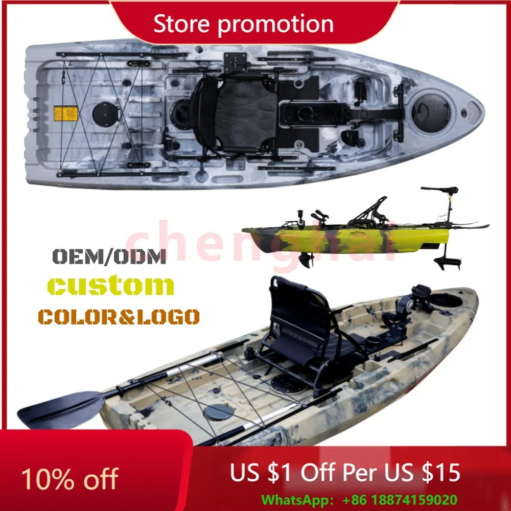 

2.9m One Seat Pedal Kayak for Fishing 9.5ft Motorized Kayak Single Person Fishing Kayak with Electric Motor