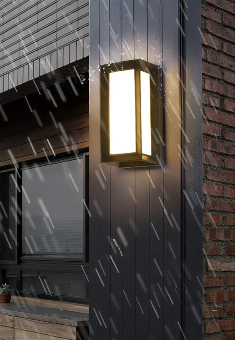 

LED Acrylic Wall Lamp Modern Minimalist Outdoor Garden Hotel Moisture-proof Light Terrace Courtyard IP65 Waterproof Lamp Fixture