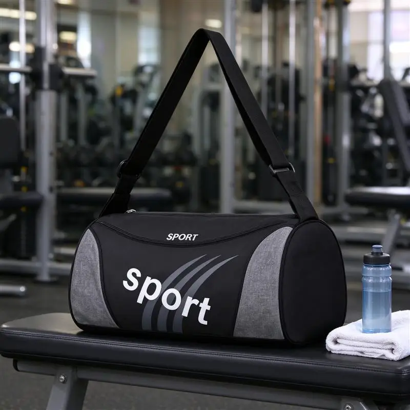 Unisex Gym Bag, Portable Oxford Sport Duffel Bag, Adjustable Shoulder Strap, Lightweight Yoga Swimming Travel Handbag, Trend Spo