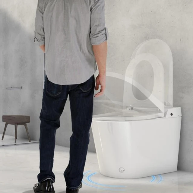 Siphon Jet Flushing White Smart System Watermark Smart Intelligent Toilet Without Tank