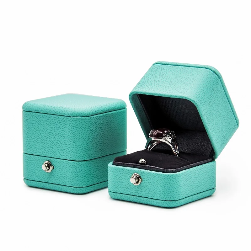 【10pcs】Wholesale frosted PU leather wedding ring boxes, jewelry boxes, proposal anniversary gift boxes, ring display boxes