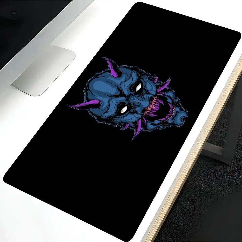 Japanese oni hannya samurai demon mask MINISO Mouse Pad Large Mouse pad for home office Waterproof desk Mousepad gaming Mousepad