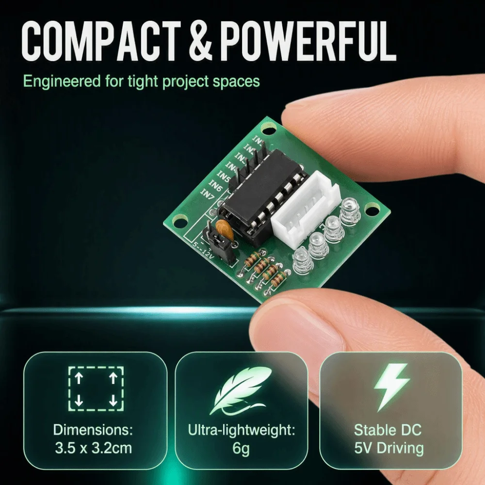 5PCS 5V Operating Voltage Stepper Motor Driver Board IN1-IN4 Interface LED Indicators 4 Phase Stepper Controller 4-Phase Control