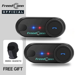 FreedConn-TCOM VB Bluetooth Motocicleta Intercom Capacete Headset, Rádio FM, Comutador, BT 5.0, Music Share para Motocicletas