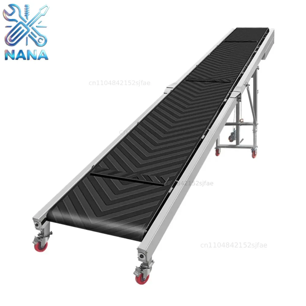 Small conveyor multi-purpose conveyor belt loading and unloading assembly line climbing folding anti-slip belt conveyor