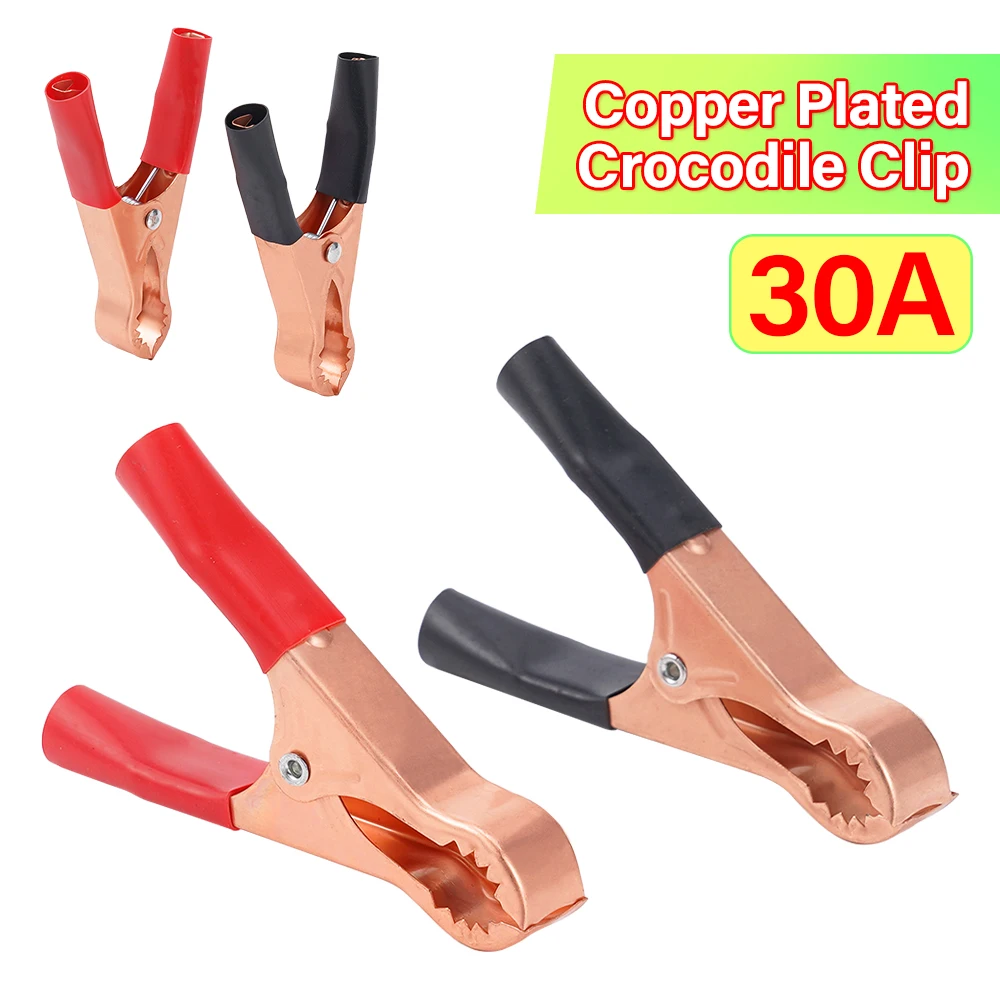 

1/5/10Pair 30A 70mm Car Alligator Clips Connector Battery Test Lead Clips Electrical Equipment Parts High Quanlity