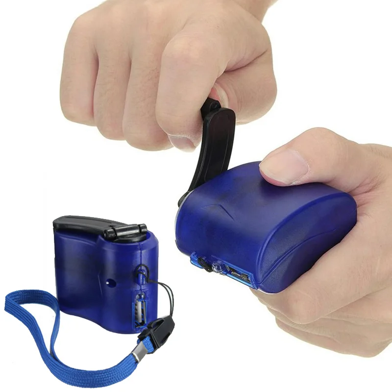 Portable Generator Hand Power Dynamo Crank Wind Up USB Cell Phone Outdoor Camping Backpack Emergency Charger for Universal Phone