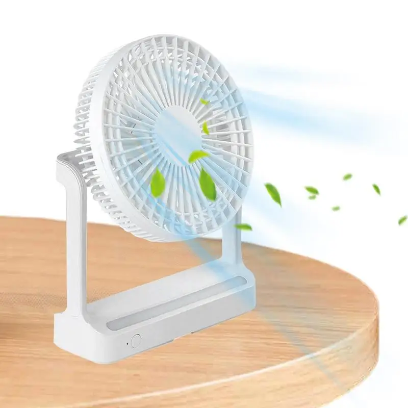 

Portable Fan To Hang Small Fan With LED Lights Rechargeable Dual Motors Powerful Handheld Fan Cute Design 3 Speed Personal Small