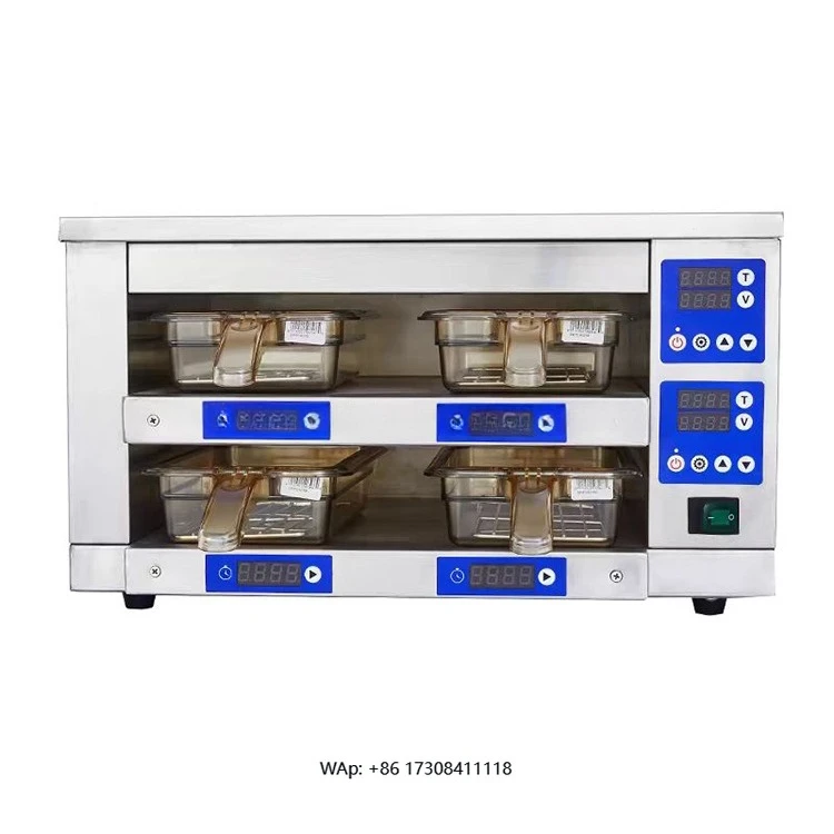 2 Tier 4 Tray Burger Patty Warmer Commercial Restaurant Fast Food Equipment Heater Display Meatloaf Warmer