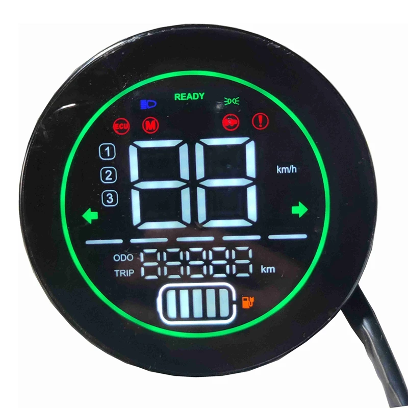 

Electric Bike Speedometer Scooter Dashboard Indicator 48V 60V 72V Lead-Acid Battery LED Instrument Display