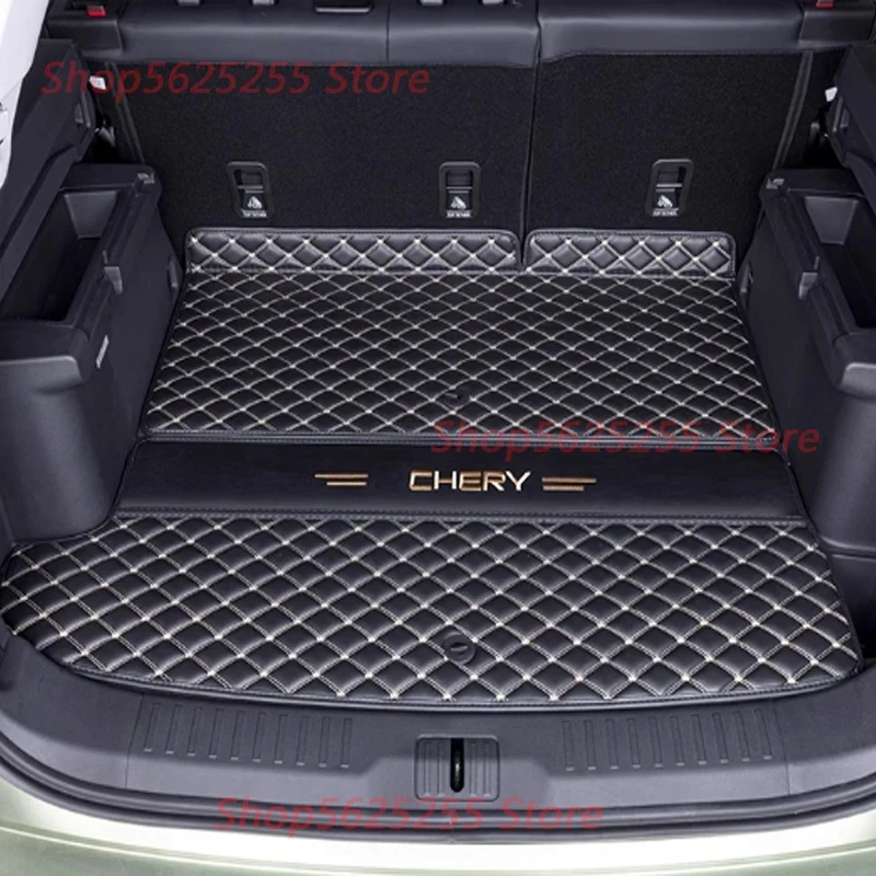 For Chery JAECOO J7 2023 Car Trunk Mat Fully Surround Cargo Liner Leather Car Interior Decoration Modified Protective Supplies