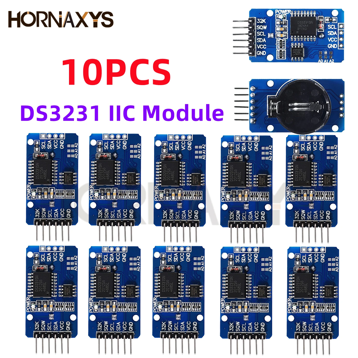 1-10PCS/DS3231 IIC Modul Präzision Uhr Modul DS3231SN /DS3231M Speicher Echtzeit 3,3 V/5V für Raspberry Pi