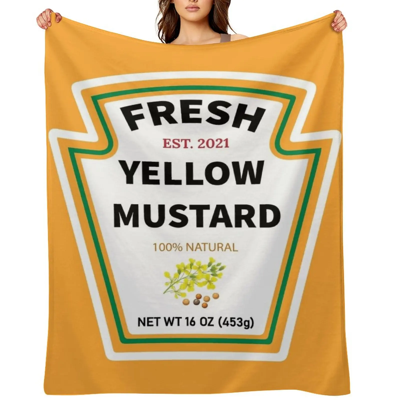 

Fresh Yellow Mustard Halloween Costume Throw Blanket Giant Sofa Heavy Bed covers for winter Blankets