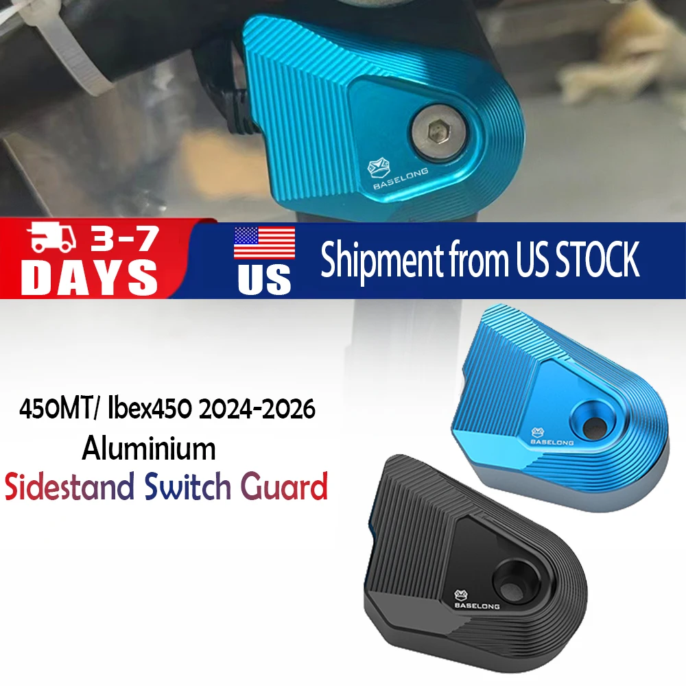 Ibex450 450MT CNC Sidestand Side Stand Switch Protector Guard Cover Cap FOR CFMOTO Ibex 450 2024 2025 2026 Motorcycle 450 MT