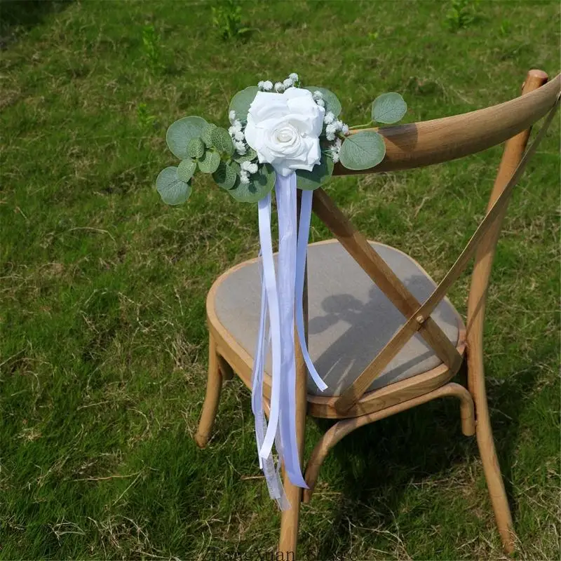 Künstlicher Rosenband-Akzent für Autospiegel, Stuhllehne und Hochzeits-Styling 3XUF – Detail 5