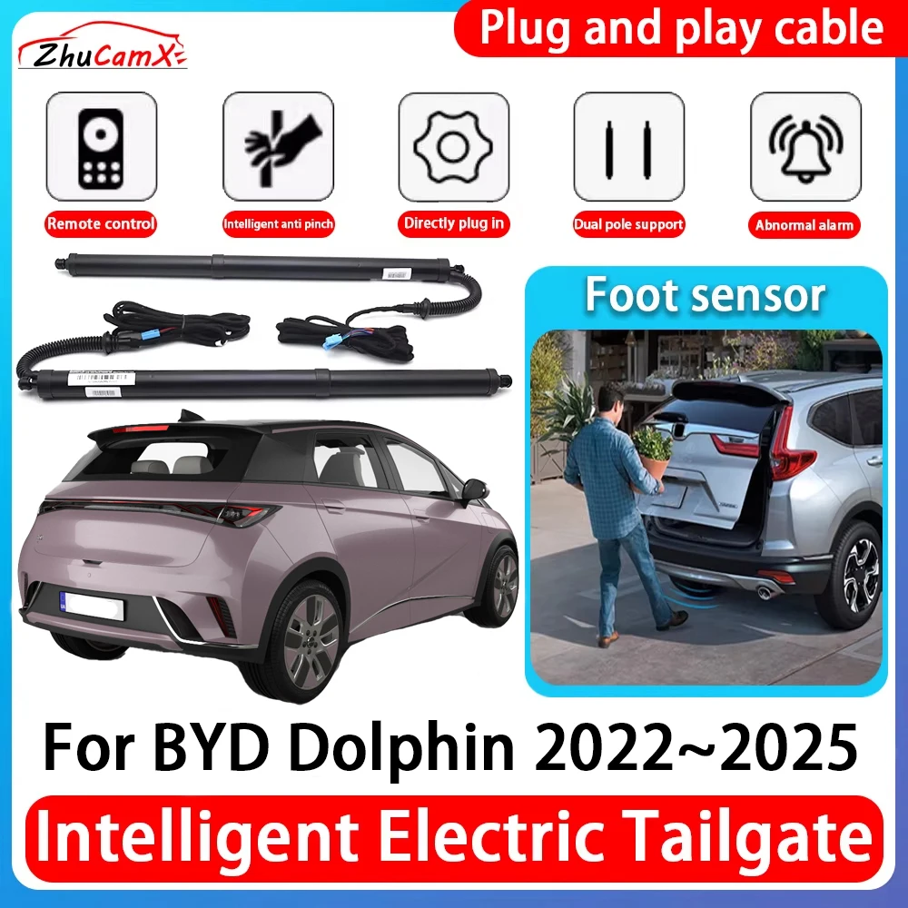 

ZhuCamX Car Power Trunk Electric Suction Tailgate Intelligent Tail Gate Lift Strut For BYD Dolphin 2022~2025