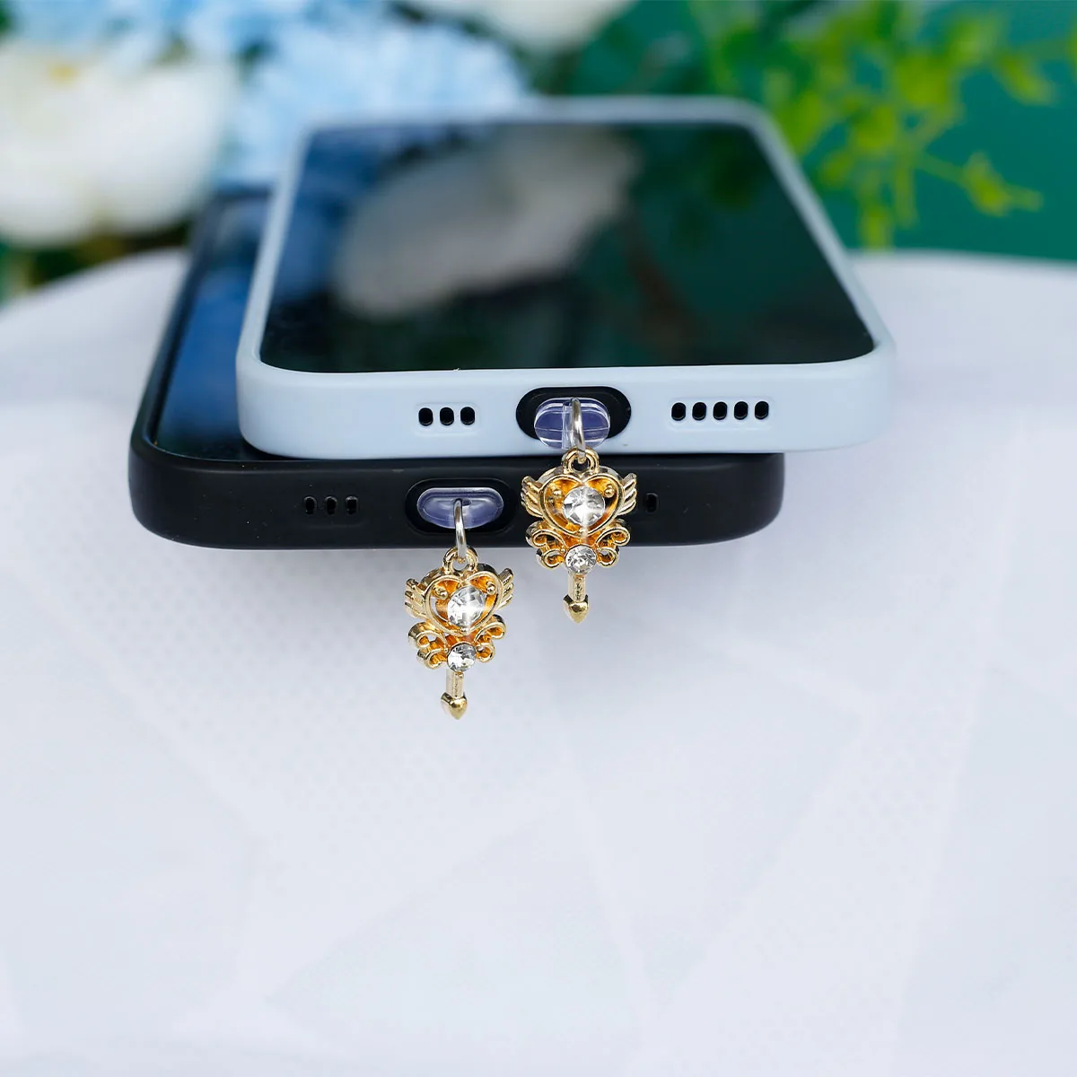 

Mobile Phone Dust Plug Pendant Girl's Magic Wand Accessories Decoration For Iphone Type-c Port With Lanyard To Prevent Loss