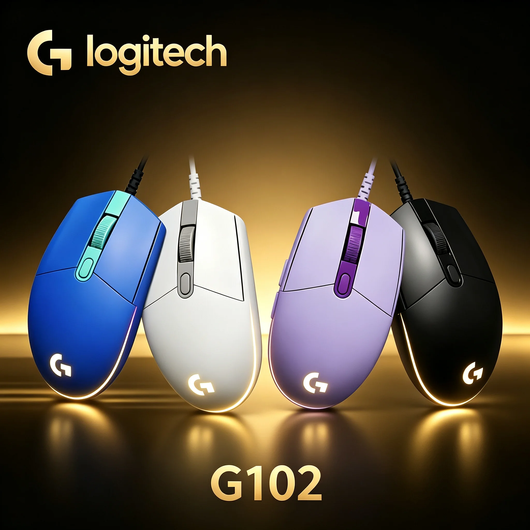 Budget Esports Logitech G102 Wired Mouse Light‑Weight Body Responsive Buttons 20‑Million Click Lifespan Gaming Mice For Home Int