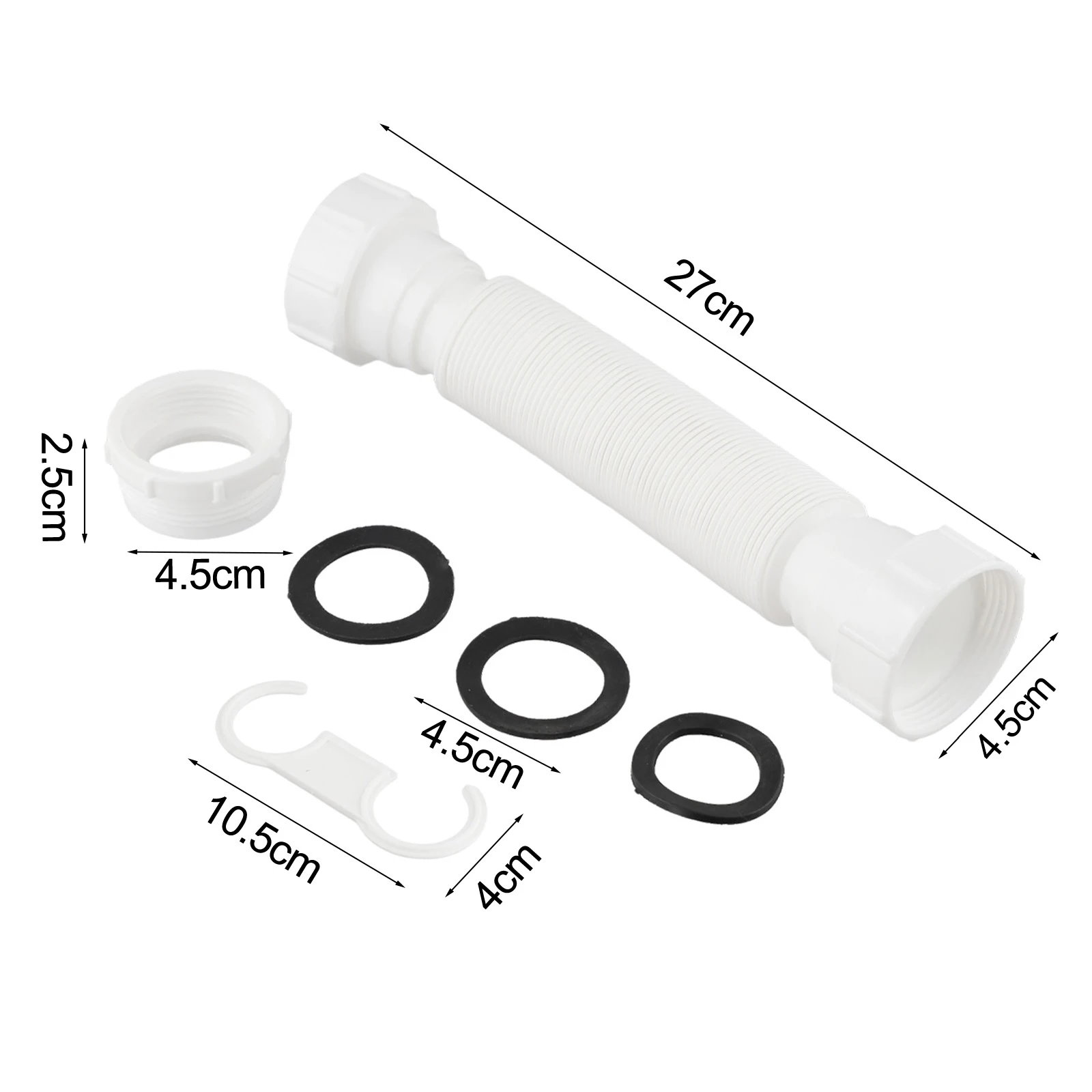 1 Pcs Flexible Sink Drain Pipe 1-1/2