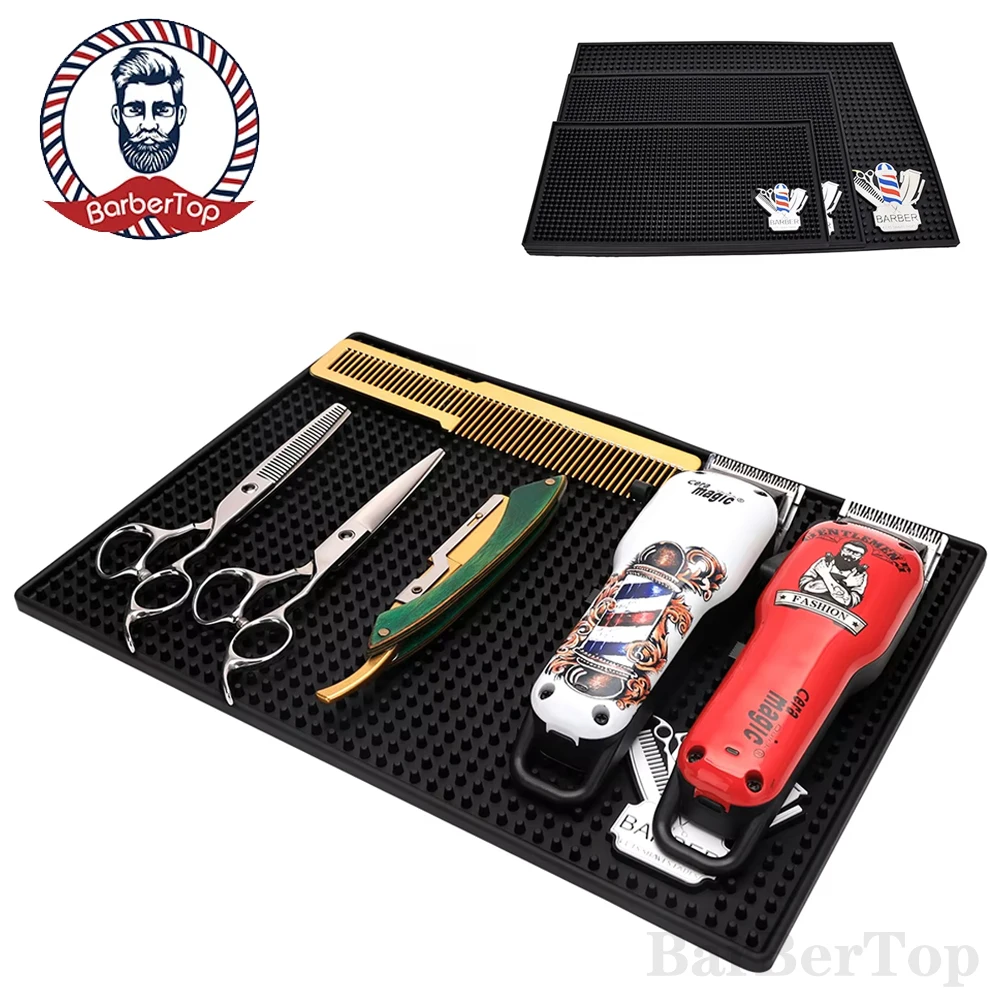 

Barbertop PU Non-Slip Hairdresser Tools Soft Anti-Skid Mat Cushion For BarberShop Hair Salon Clipper Clip Scissors Comb Pad