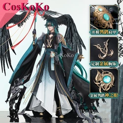 CosKoKo Xiao Cosplay Game Genshin Impact Costume Dijiang Umbrella-Holding Man Handsome Fashion Combat Uniform Role Play Clothing