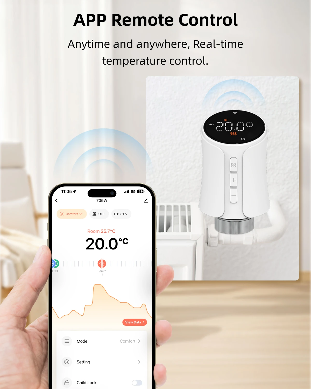 Intelligenter WiFi-Zigbee-Thermostat Tuya Thermostatisches Heizkörperventil Fußbodenheizungs-Temperatursensor APP-Fernbedienung Thermostatkopf Sprachsteuerung Alexa Google Home Yandex Alice – Detail 4