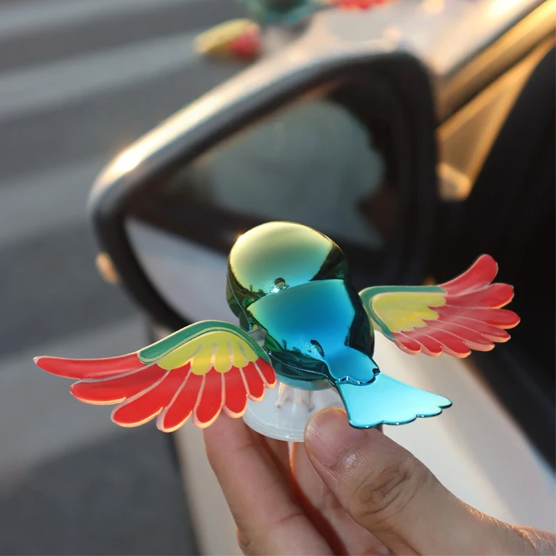 Accompanying Bird Flying Bird Motorcycle Car Creative Decoration Wind Power No Plug-in Bird Simulation Ornament Car accessories