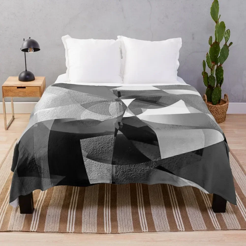 

B & W Abstract Throw Blanket Decorative Throw Baby Shaggy Hair Blankets