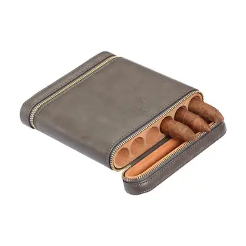 GALINER Přenosný humidor s koženou podšívkou z cedrového dřeva a vestavěným zvlhčovačem, pouzdro na doutníky 8 nejlepší prodej cestovní pouzdra na doutníky - №3