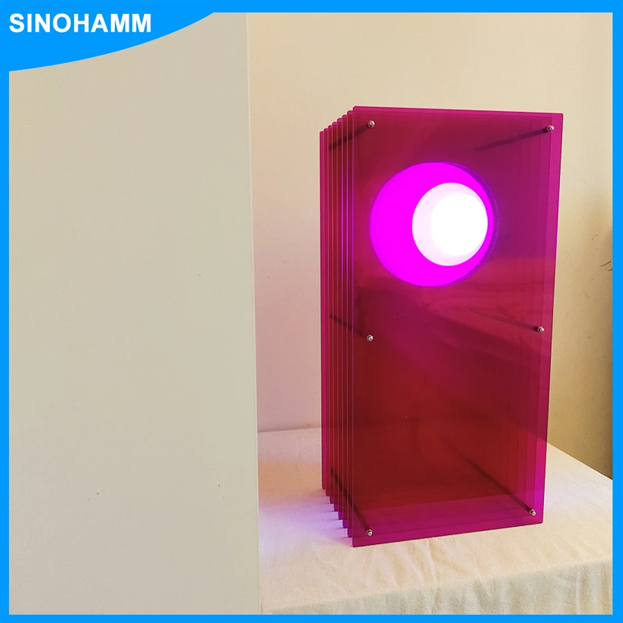 الفنان LOP مصباح شفاف الاكريليك 30 سنتيمتر الجدول مصباح أرضي USB قابلة للشحن التحكم عن بعد الملونة الديكور الإضاءة المحيطة