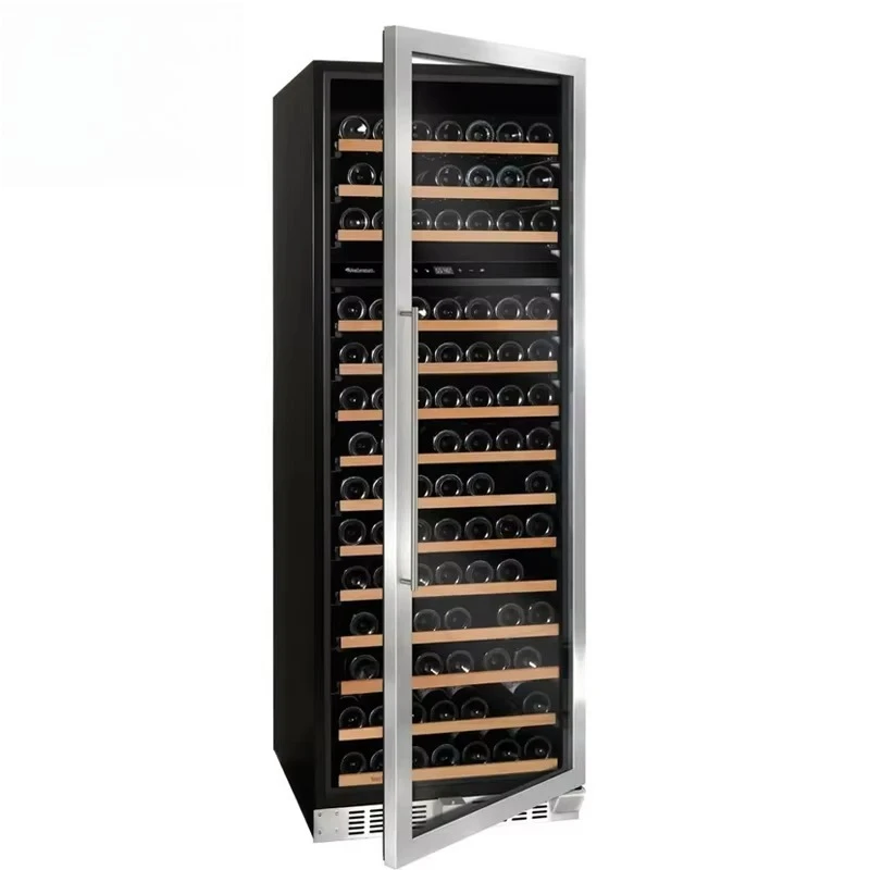 Horizontal Wine Bottle Cooler Chiller Stainless Steel Red Wine Cooler Cabinet Refrigerator Freestanding for Bottle