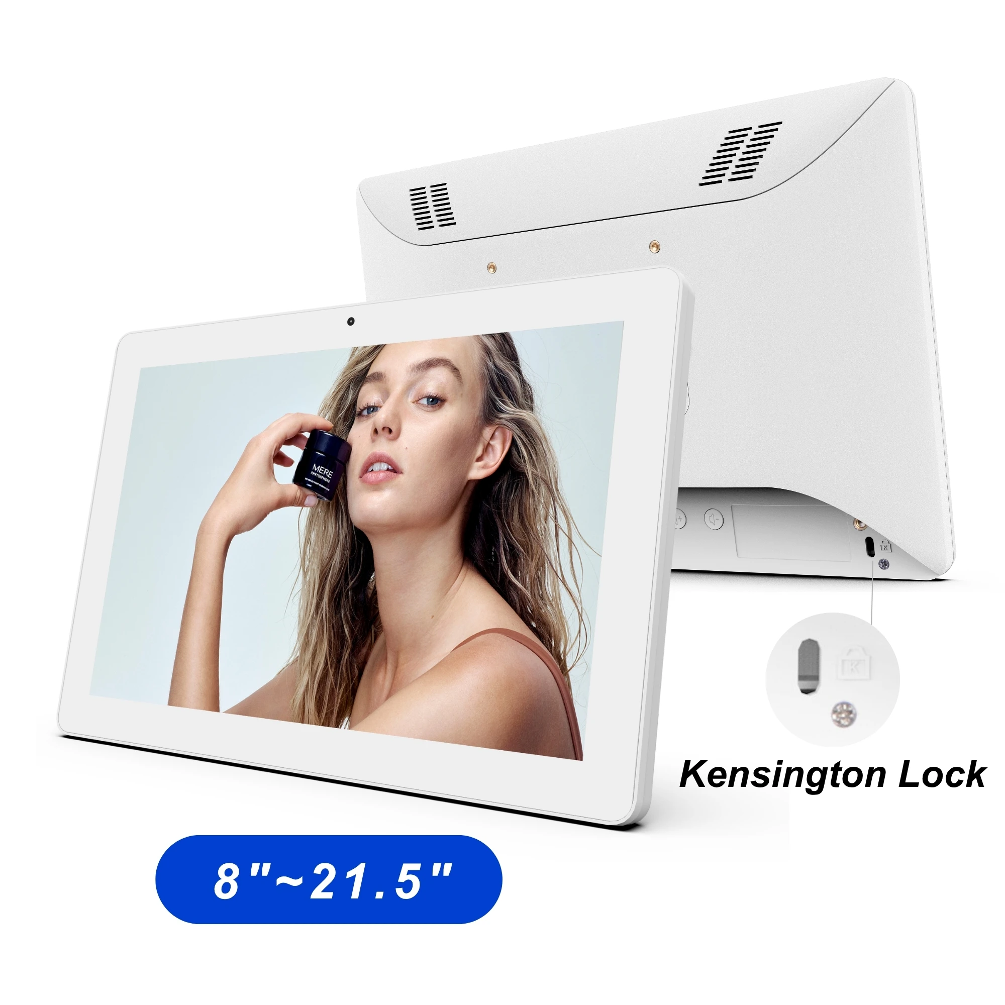 

10,1-дюймовый настенный цифровой дисплей с сенсорным экраном на Android 11, 2+16 ГБ, с опциональным замком Kensington и дополнительным аккумулятором для бизнеса