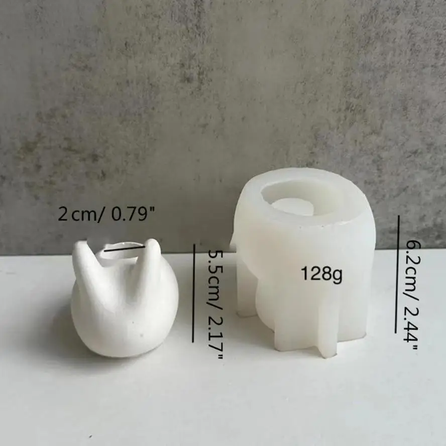 New 1 Pcs Concrete Toothbrush Holder Inserted Silicone Mold Cute Animal Rabbit Design Bathroom Supplies Office Pen Insert Mold