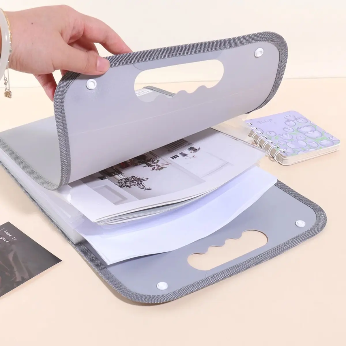 13 Pocket File Folders Portable A4 Letter Size Macaron Color Accordian Document Organizer for Classroom Office Home Storage