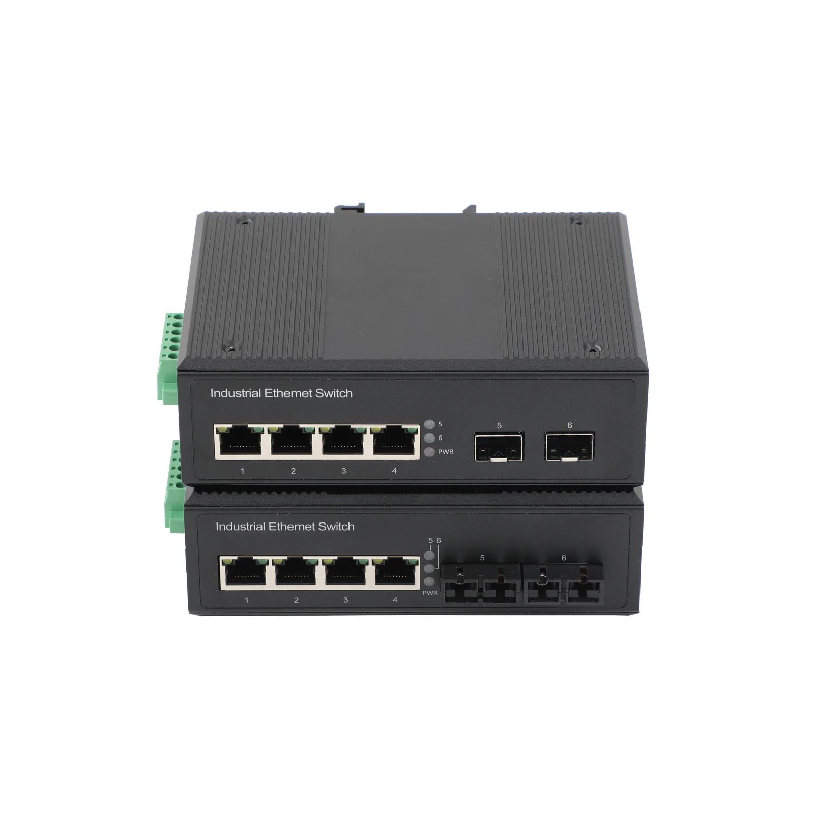 Switch gestito POE industriale non WEB/WEB 100/1000M 2 porte ottiche + 4 porte POE Ricetrasmettitore SC/SFP monomodale a fibra singola/doppia
