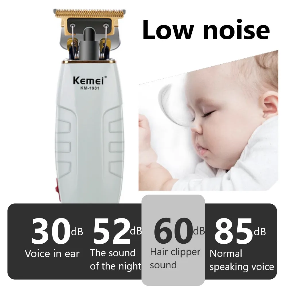 Kemei 1931-男性用電動バリカン,充電式および充電式バリカン,ブレード付き,ゼロ