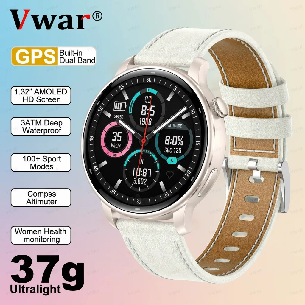 

2026 New Watch Mini Women GPS Smart Watch 【37g】HD AMOLED Screen IP68 Waterproof Heart Rate Bluetooth Call Sports Bracelet Men