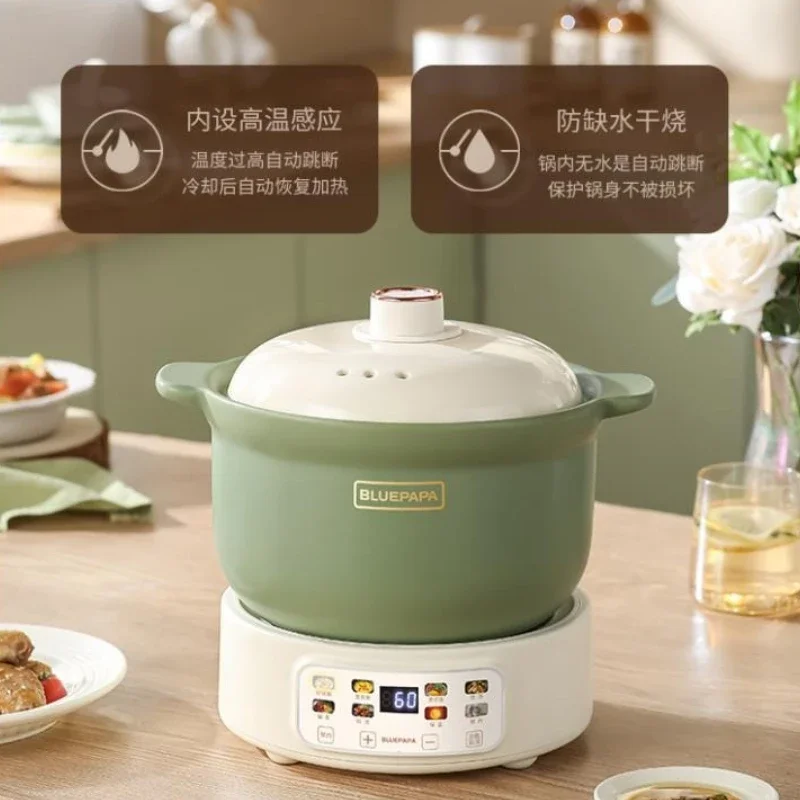 Uncoated ceramic electric stew pot Multifunctional Household rice cooker Health pot Porridge pot Automatic porridge cooking